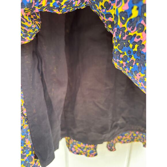 Scotch & Soda Printed Ruffle Dress, Multicolored Animal Print, Sz XS - Picture 5 of 8